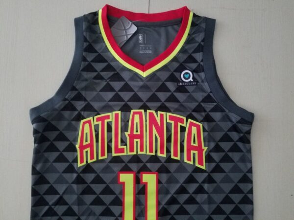 Men's Atlanta Hawks Trae Young #11 Black Swingman Jersey - Image 3