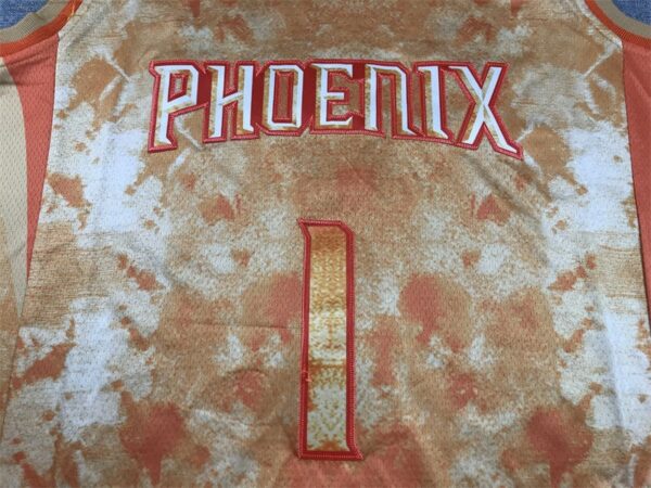 Devin Booker Orange Phoenix Suns Jersey - Image 2