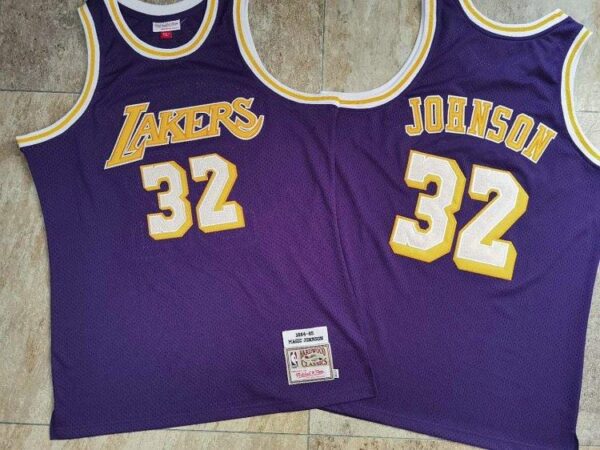 Magic Johnson Los Angeles Lakers Throwback Jersey - Image 2