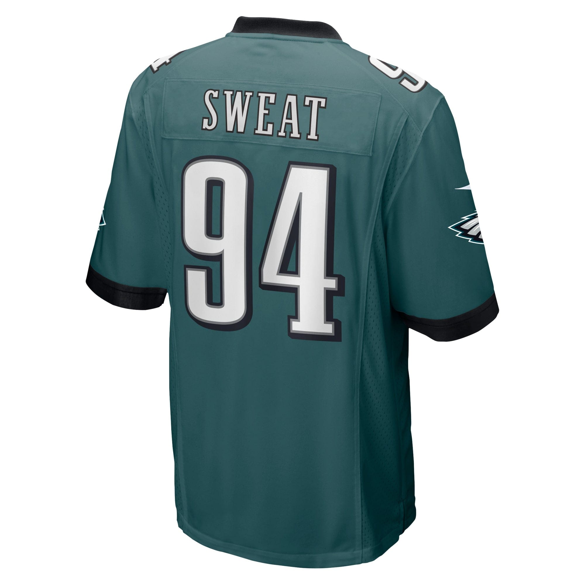 Josh Sweat Philadelphia Eagles Super Bowl LVII Patch Game Jersey - Midnight Green - Image 4