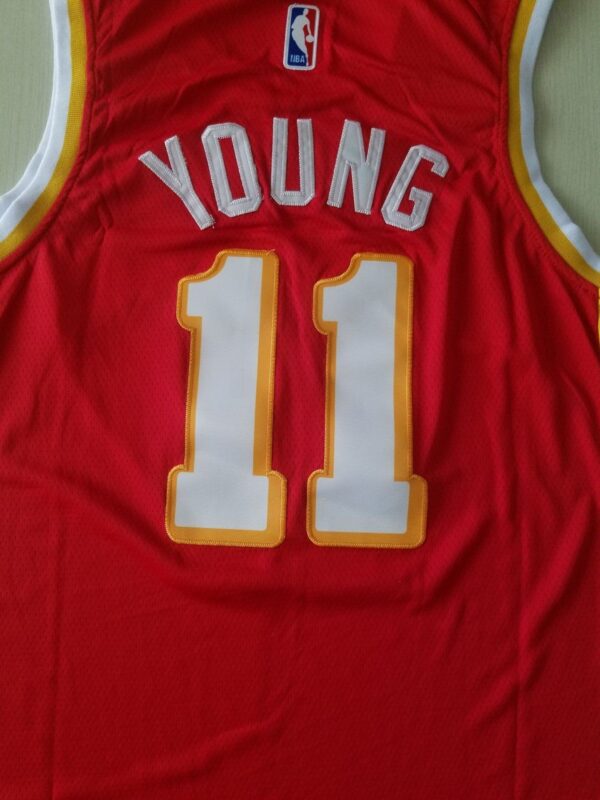 Men's Atlanta Hawks Trae Young #11 Red 2019/20 Swingman Jersey - Image 3
