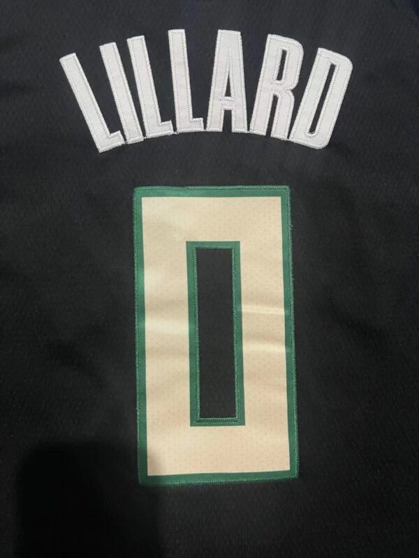 Damian Lillard Milwaukee Bucks Men's Black2023-2024 season Jersey - Image 4