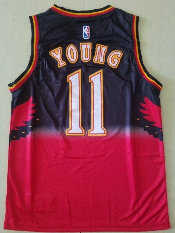 Men's Atlanta Hawks Trae Young #11 NBA Swingman Jersey - Retro Red - Image 2
