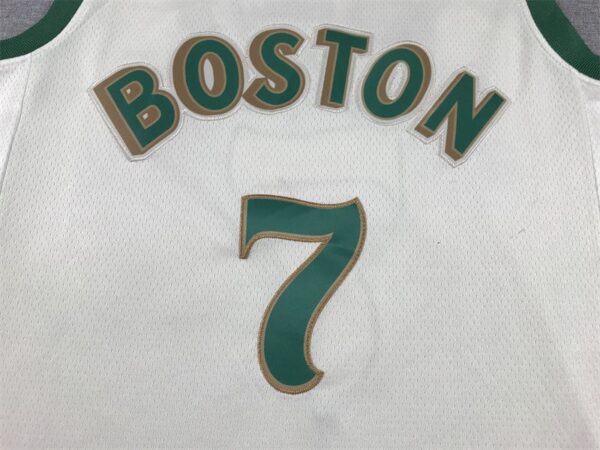Men's Boston Celtics Jaylen Brown #7 White 2023/24 Swingman Jersey - City Edition - Image 3