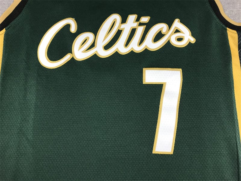 Men's Boston Celtics Jaylen Brown Nike Kelly Green 2022/23 Swingman Jersey - City Edition - Image 4