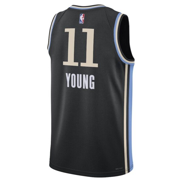 Trae Young Atlanta Hawks2023-2024 season Jersey - Black - City Edition - Image 3