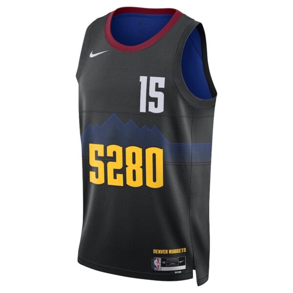 Men's Denver Nuggets Black 2024 Finished Swingman2023-2024 season Jersey City Edition - Image 2