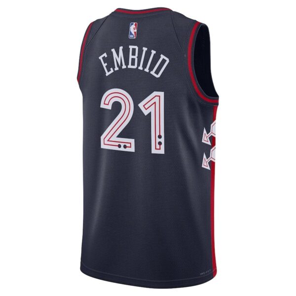 Joel Embiid Philadelphia 76ers  City Edition2023-2024 season Jersey - Image 3