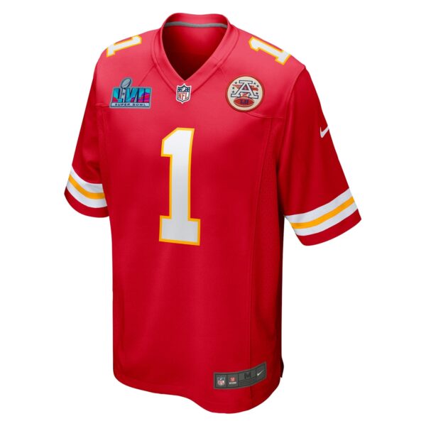 Jerick McKinnon Kansas City Chiefs  Super Bowl LVII Patch Game Jersey - Red - Image 3