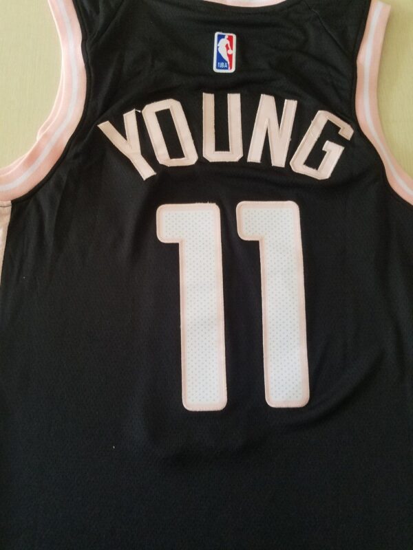 Men's Atlanta Hawks Trae Young #11 NBA Black Swingman Jersey - Image 4