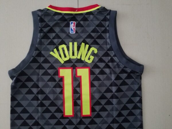 Men's Atlanta Hawks Trae Young #11 Black Swingman Jersey - Image 5