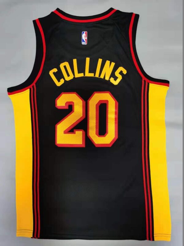 Men's Atlanta Hawks John Collins #20 Black 2020/21 Swingman Jersey - Image 2
