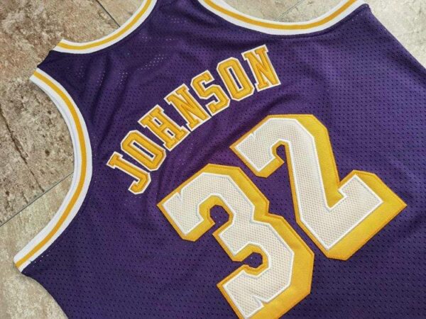 Magic Johnson Los Angeles Lakers Throwback Jersey - Image 5