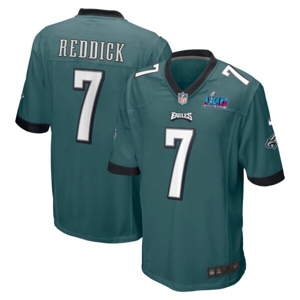 Haason Reddick Philadelphia Eagles  Super Bowl LVII Patch Game Jersey - Midnight Green - Image 2
