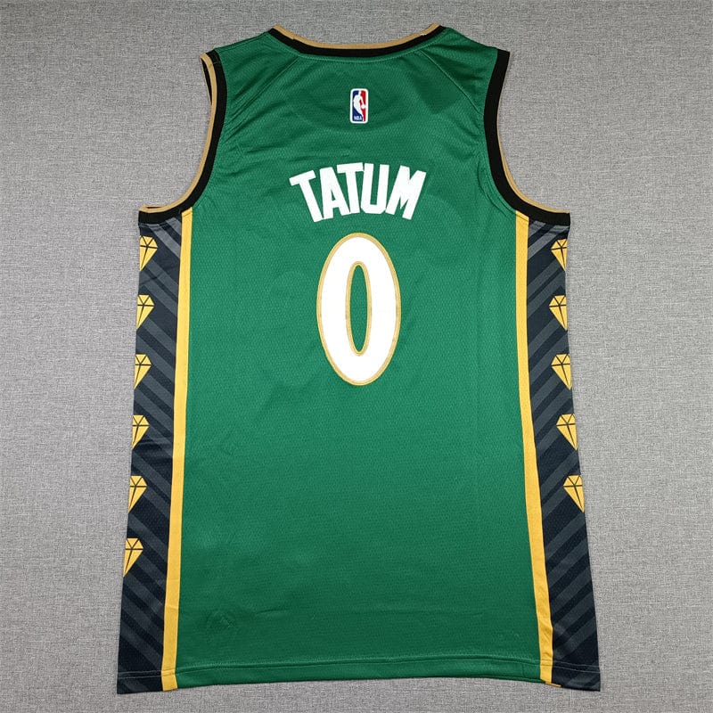 Men's Boston Celtics Jayson Tatum #0 Green 2022/23 Swingman Jersey - City Edition - Image 2