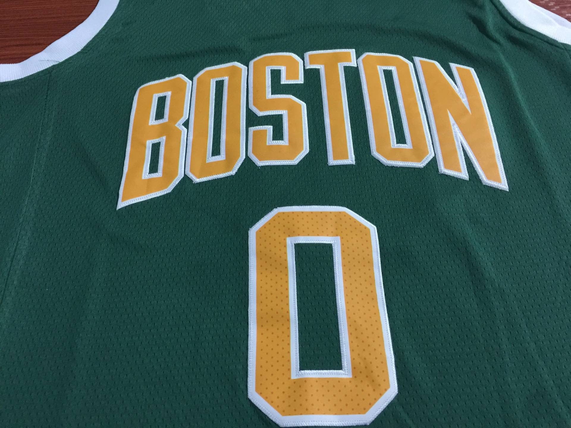 Men's Boston Celtics Jayson Tatum #0 NBA Green Swingman Jersey - Image 4
