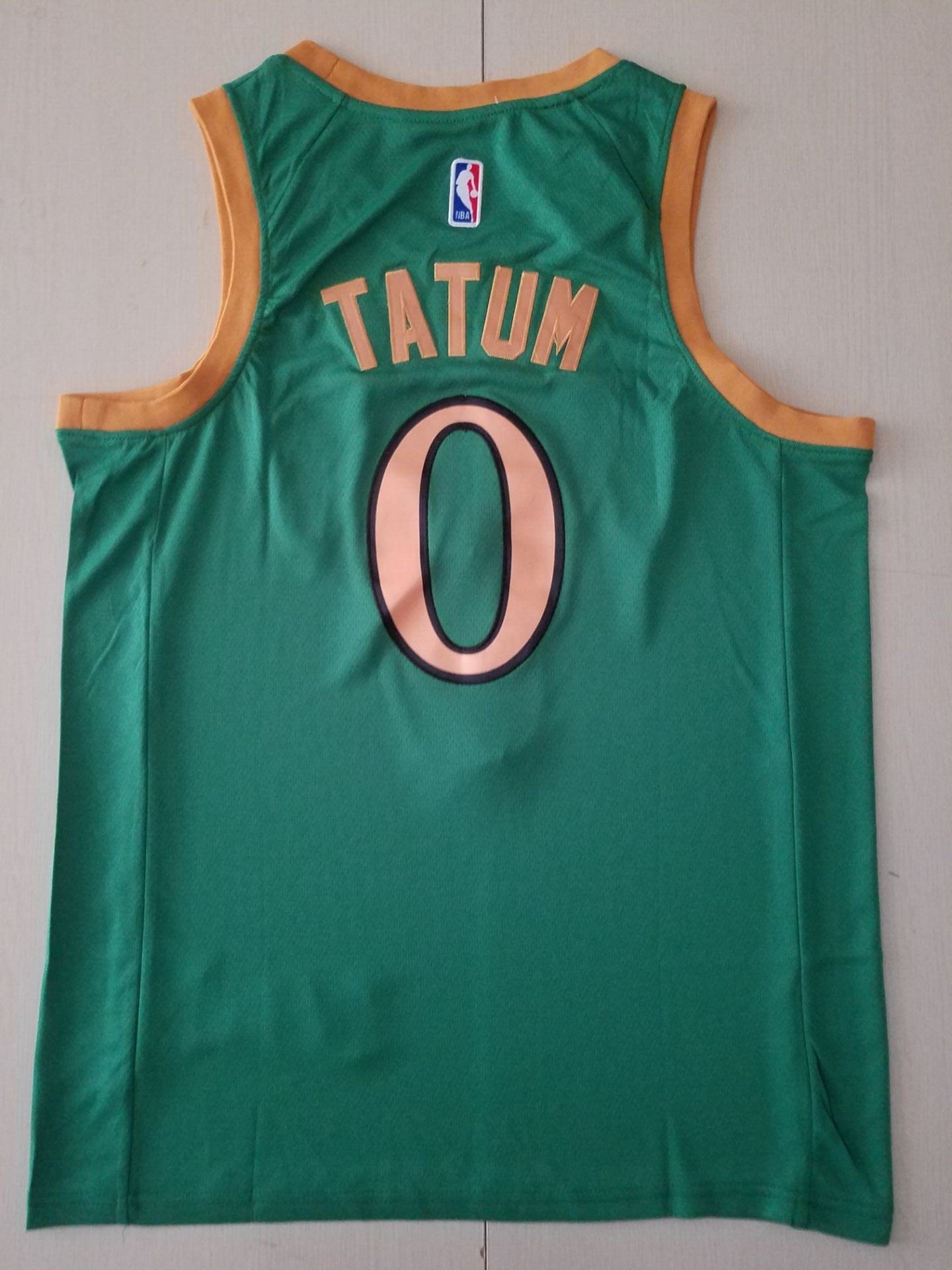 Men's Boston Celtics Jayson Tatum #0 NBA Green Swingman Player Jersey - Image 2