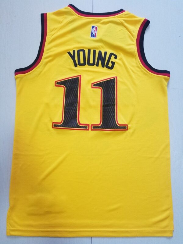 Men's Atlanta Hawks Trae Young Yellow 2021/22 Swingman Jersey - City Edition - Image 2
