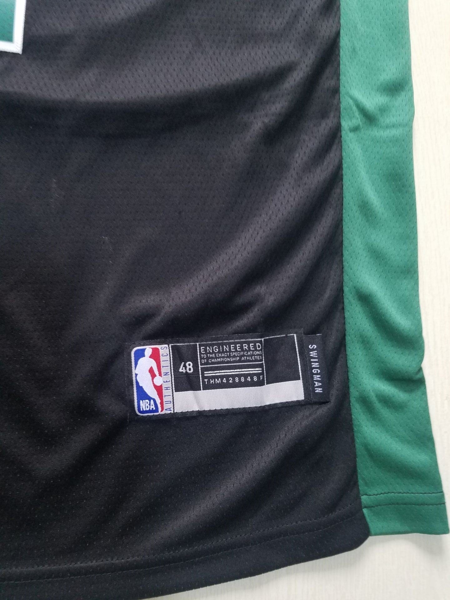 Men's Boston Celtics Jaylen Brown #7 NBA Black Replica Jersey - Image 5