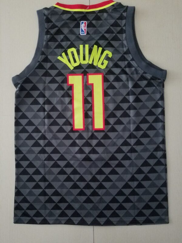Men's Atlanta Hawks Trae Young #11 Black Swingman Jersey - Image 2
