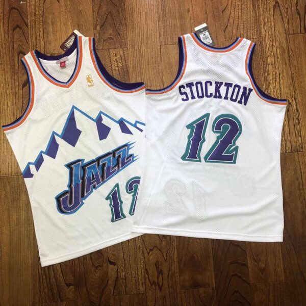 John Stockton Utah Jazz Throwback Jersey - Image 2