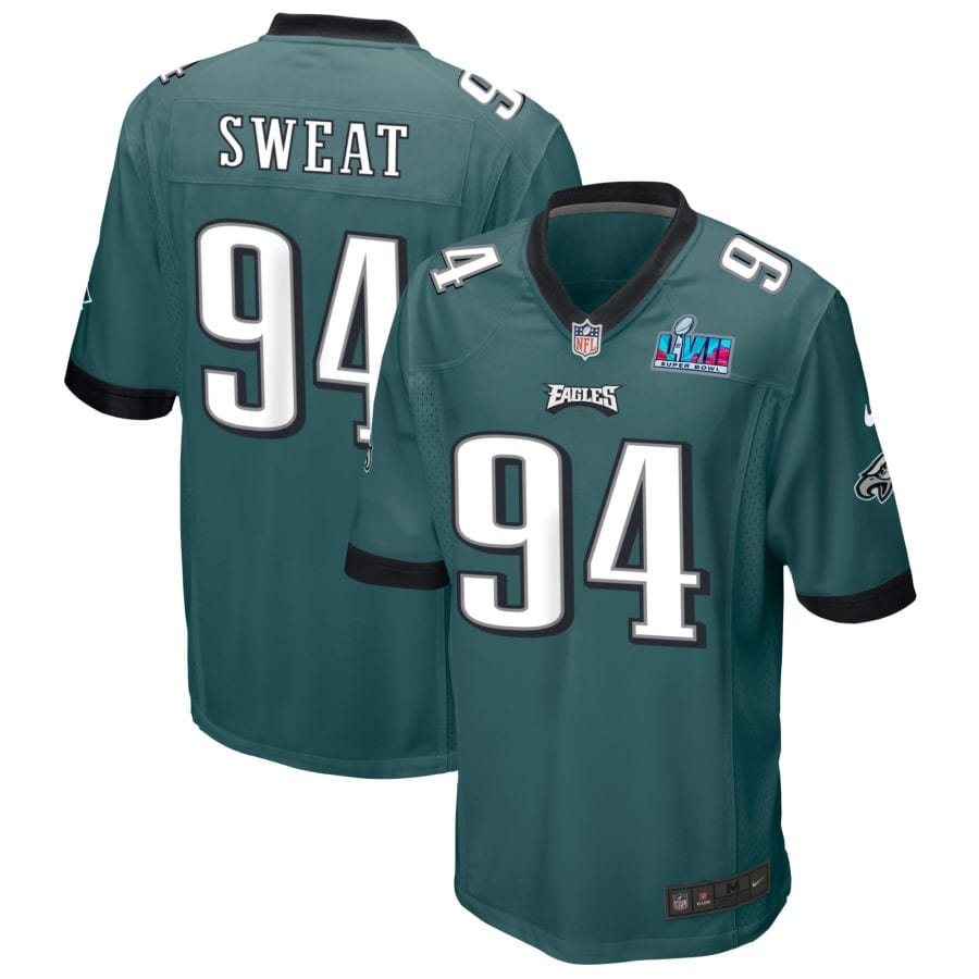 Josh Sweat Philadelphia Eagles Super Bowl LVII Game Jersey - Midnight Green
