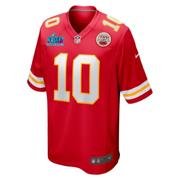 Isiah Pacheco Kansas City Chiefs  Super Bowl LVII Patch Game Jersey - Red - Image 3