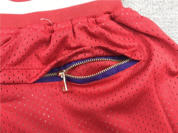 Men's Atlanta Hawks Red/White Basketball Retro Shorts - Image 5
