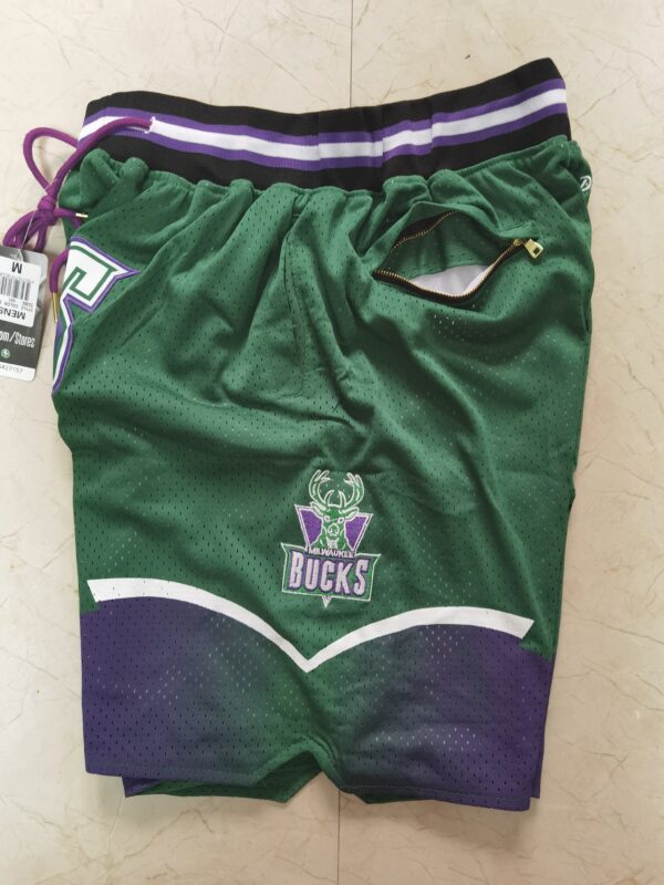 Milwaukee Bucks Throwback Basketball Shorts - Image 4
