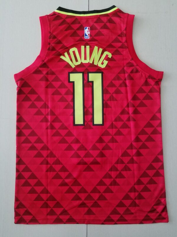 Men's Atlanta Hawks Trae Young #11 NBA Red Swingman Jersey - Image 2