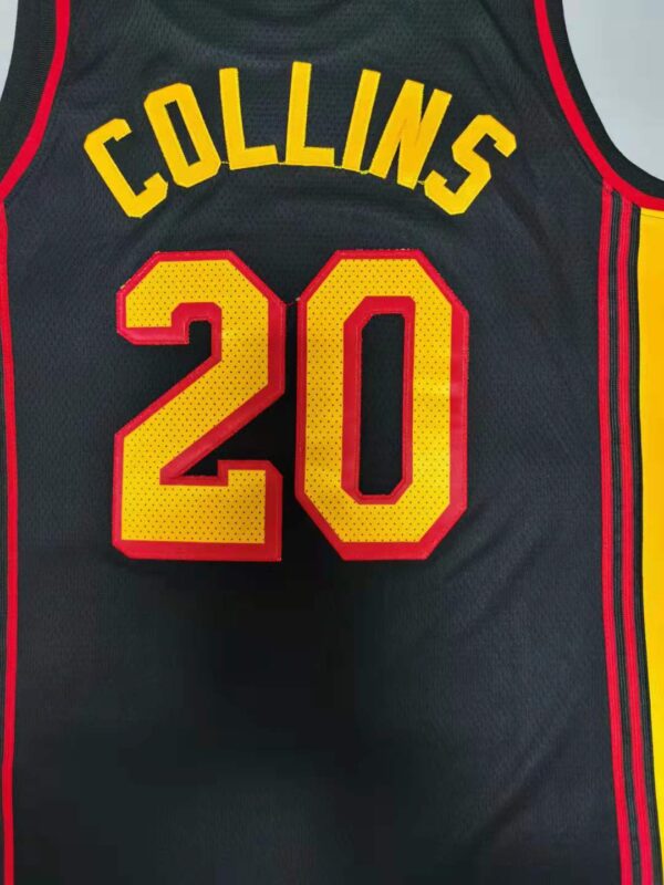 Men's Atlanta Hawks John Collins #20 Black 2020/21 Swingman Jersey - Image 4