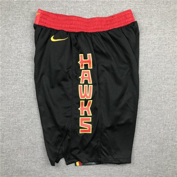 Men's Atlanta Hawks Black Basketball Retro Shorts - Image 4