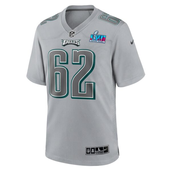 Jason Kelce Philadelphia Eagles  Super Bowl LVII Patch Atmosphere Fashion Game Jersey - Gray - Image 3