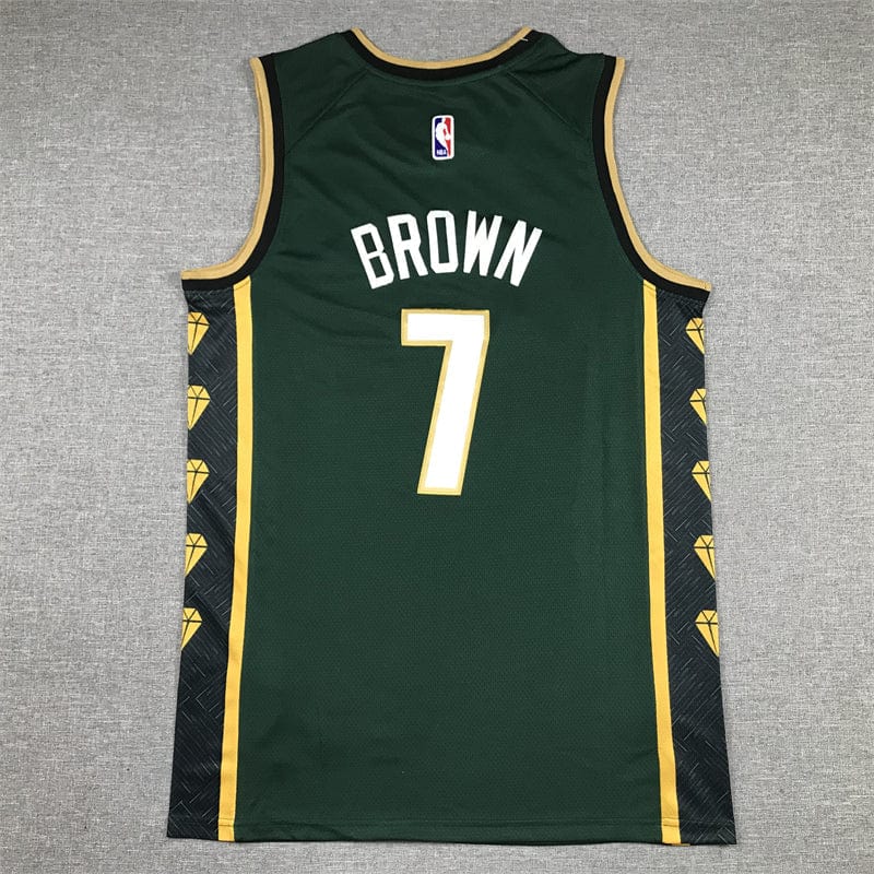 Men's Boston Celtics Jaylen Brown Nike Kelly Green 2022/23 Swingman Jersey - City Edition - Image 2