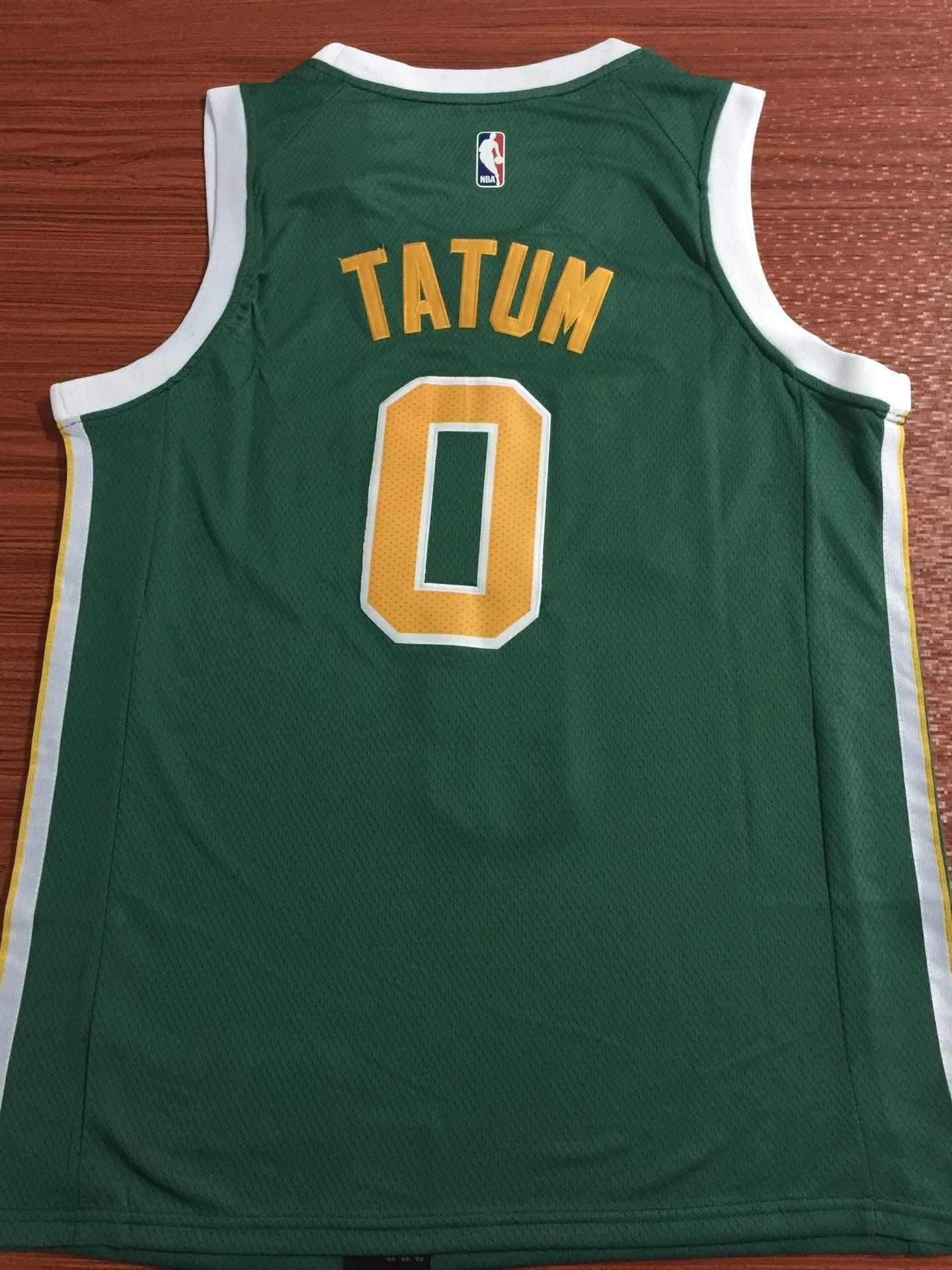 Men's Boston Celtics Jayson Tatum #0 NBA Green Swingman Jersey - Image 2