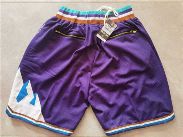 Utah Jazz Throwback Basketball Shorts - Image 3
