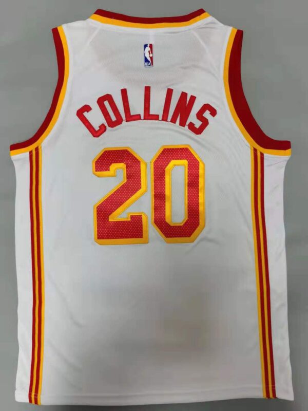 Men's Atlanta Hawks John Collins #20 White 2020/21 Fast Break Player Jersey - Image 2