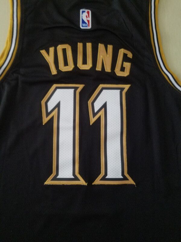 Men's Atlanta Hawks Trae Young Black Swingman Player Jersey - City Edition - Image 4