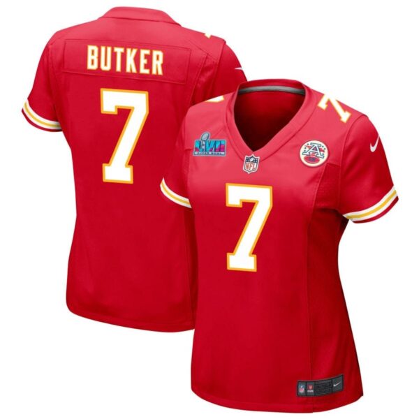 Harrison Butker Kansas City Chiefs  Women's Super Bowl LVII Game Jersey - Red