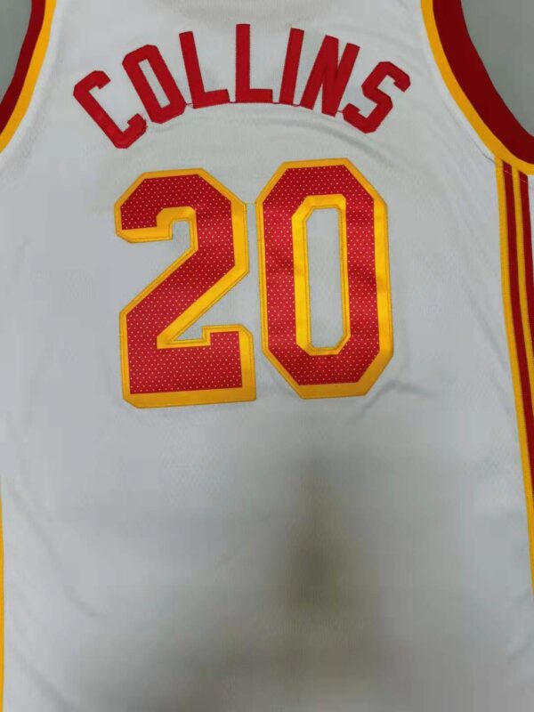 Men's Atlanta Hawks John Collins #20 White 2020/21 Fast Break Player Jersey - Image 3