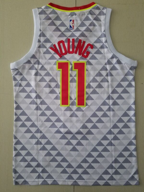 Men's Atlanta Hawks Trae Young #11 White Swingman Player Jersey - Image 2