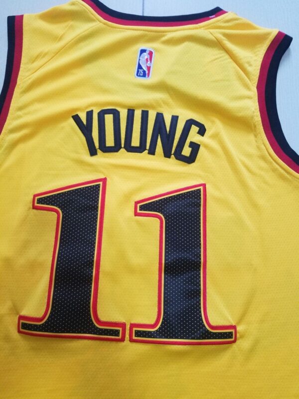Men's Atlanta Hawks Trae Young Yellow 2021/22 Swingman Jersey - City Edition - Image 3