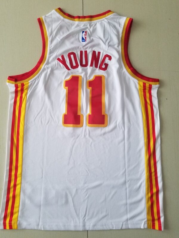 Men's Atlanta Hawks Trae Young #11 White 2020/21 Fast Break Player Jersey - Image 2