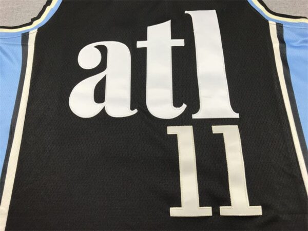 Men's Atlanta Hawks Trae Young #11 Black 2023/24 Swingman Jersey - City Edition - Image 3