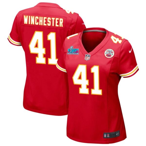 James Winchester Kansas City Chiefs  Women's Super Bowl LVII Game Jersey - Red