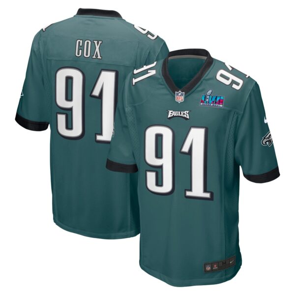 Fletcher Cox Philadelphia Eagles  Super Bowl LVII Patch Game Jersey - Midnight Green - Image 2