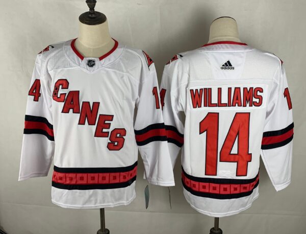 NHL Carolina Hurricanes  WILLIAMS # 14 Jersey