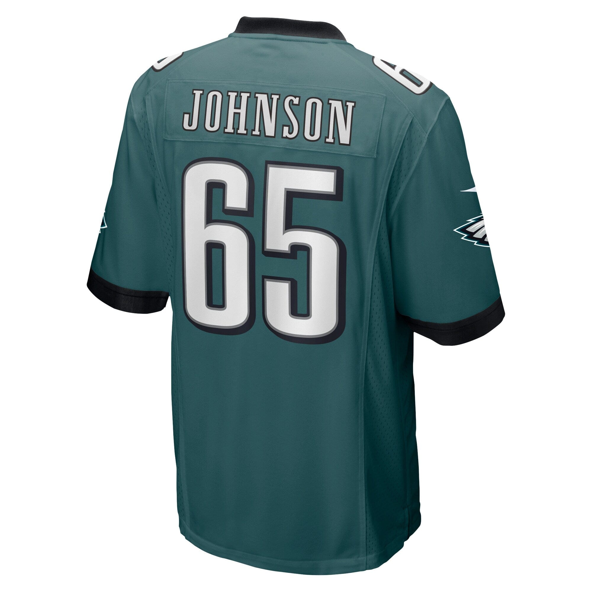 Lane Johnson Philadelphia Eagles Nike Super Bowl LVII Patch Game Jersey - Midnight Green - Image 4