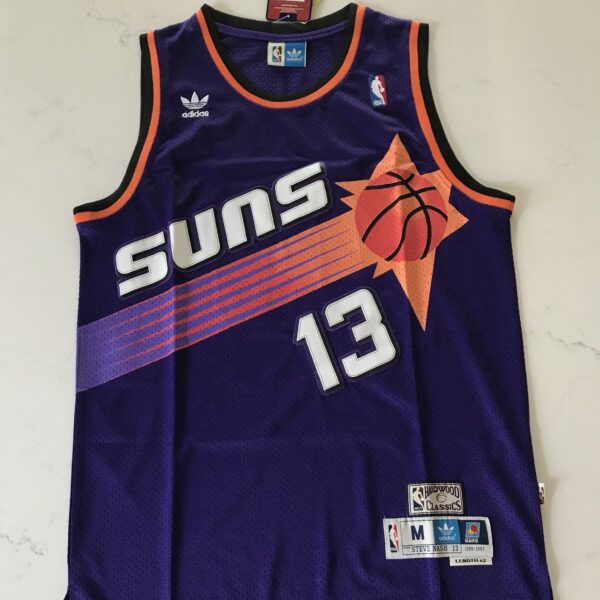 Steve Nash Phoenix Suns Purple Throwback Jersey - Image 5