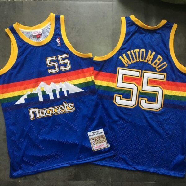 Dikembe Mutombo Denver Nuggets Throwback Jersey - Image 2